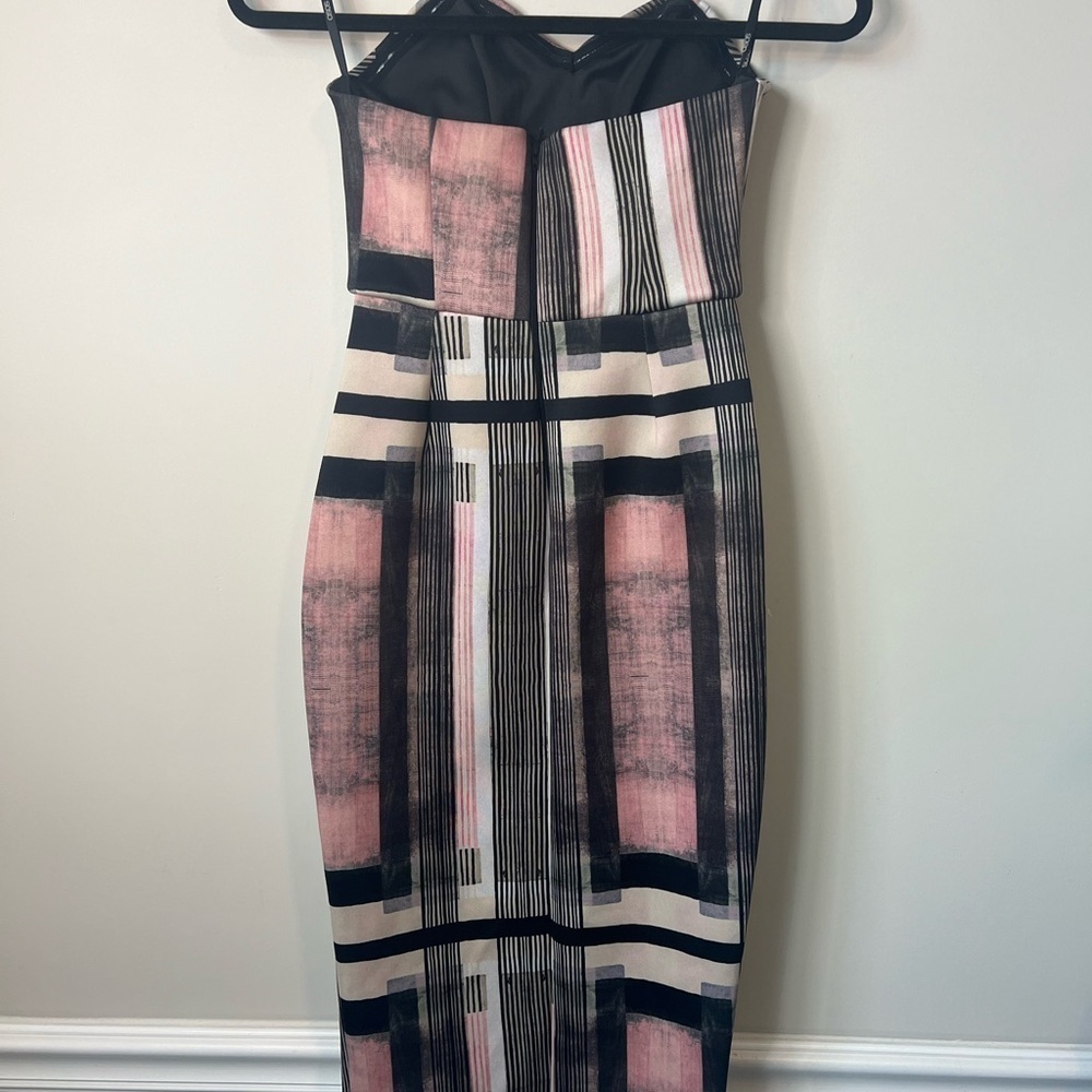 ASOS strapless multicolored midi stretch dress size 2 - Picture 2 of 10